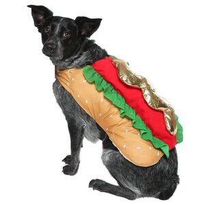 NEW Hot Dog Costume Pet Size Medium Dog (20-50 lbs) Halloween Vibrant Life 1 pc